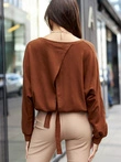 Bluzka damska 021LLR - brązowa