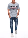 T-shirt męski z nadrukiem 1933S - szary