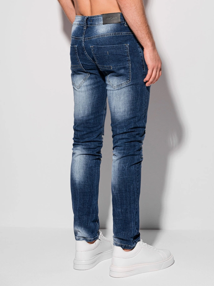Spodnie męskie jeansowe 1307P - niebieskie