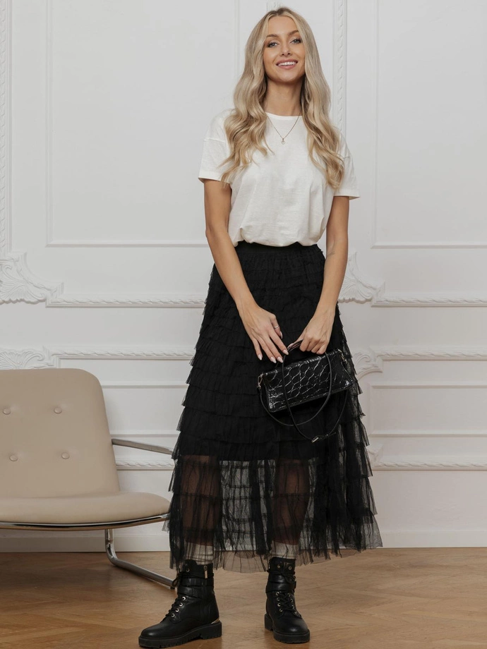 Spódnica damska 018GLR - czarny