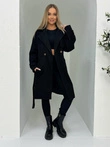 Modny płaszcz damski CLR038 - czarny