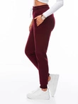Spodnie damskie dresowe LARICA PLR277 - bordowe
