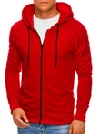 Bluza męska z kapturem 1211B - czerwona