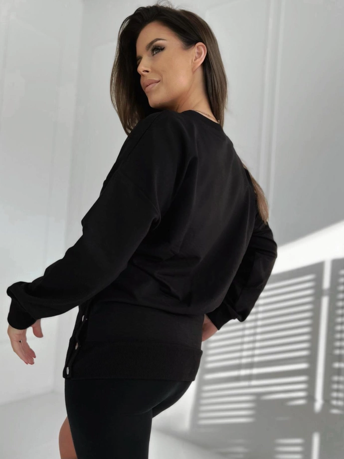 Bluza damska z kapturem TLR045 - czarna