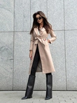 Płaszcz damski 034CLR - beżowy