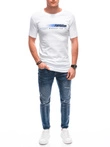 T-shirt męski z nadrukiem 1799S - biały