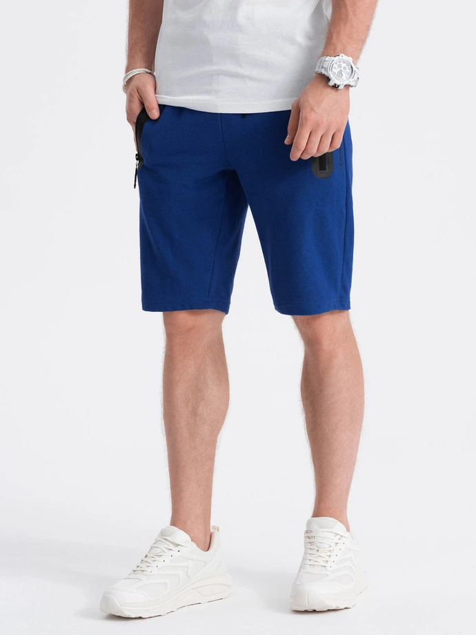 Krótkie spodenki dresowe 527W - niebieskie