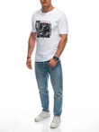T-shirt męski z nadrukiem 1952S - biały