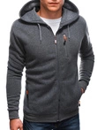 Bluza męska z kapturem 1539B - szara