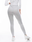 Spodnie damskie legginsy 071PLR - jasnoszary melanż