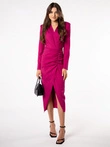 Sukienka midi LORENA DLR142 - fuksja