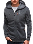 Bluza męska z kapturem 1539B - szara