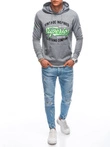 Bluza męska z kapturem 1583B - szara