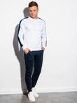 Bluza męska bez kaptura OM-SSNZ-22FW-010 - V3 biała