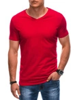 T-shirt męski basic V-neck EM-TSBS-0101 - czerwony V6