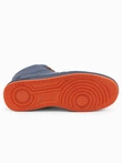 Buty męskie ocieplane sneakersy za kostkę - granatowe V3 OM-FOSH-0123