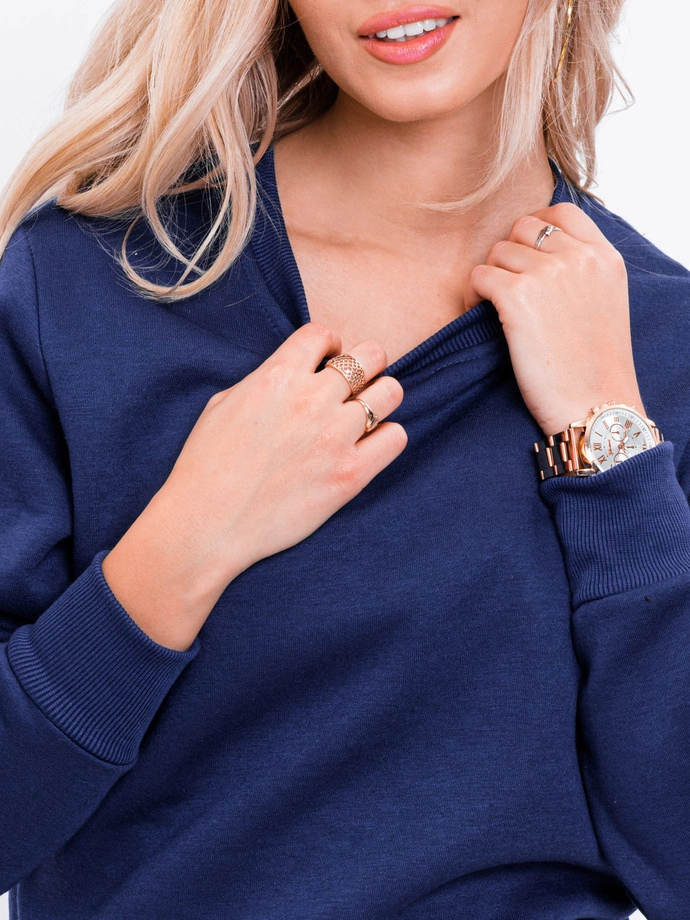 Bluza damska bez kaptura 001TLR - ciemnoniebieska