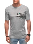 T-shirt męski z nadrukiem 1838S - szary
