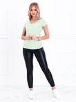 T-shirt damski basic 002SLR - limonkowy
