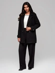 Modny płaszcz damski CLR041 - czarny