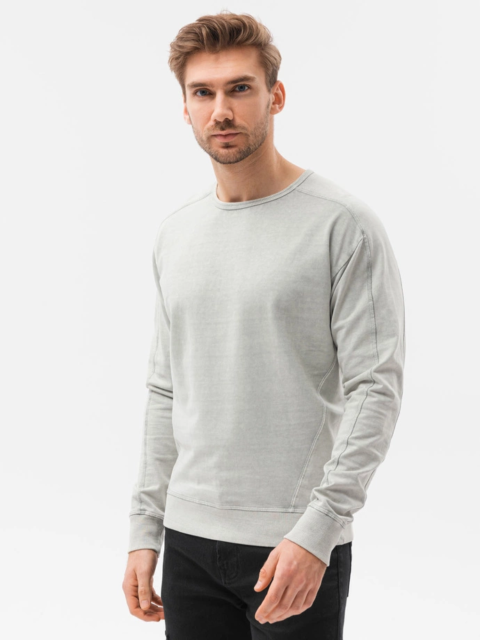 Bluza męska bez kaptura 1161B - jasnoszara