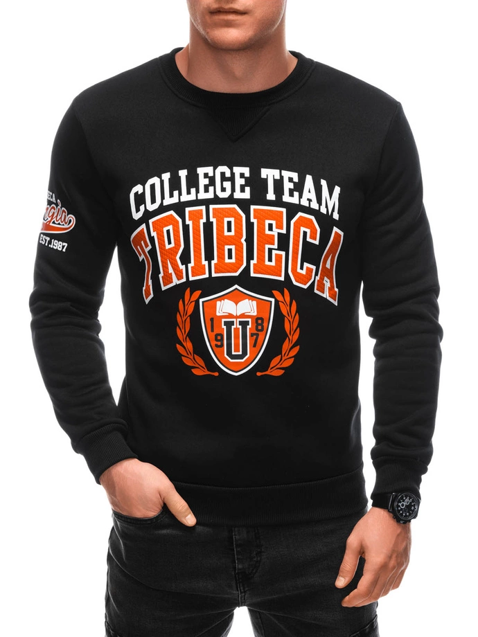 Bluza męska bez kaptura 1618B - czarna