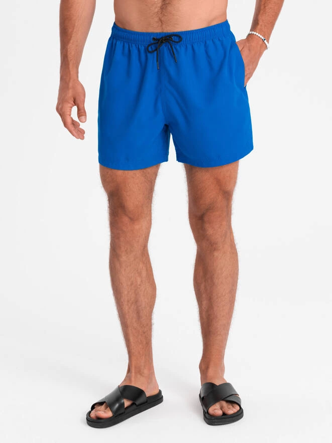 Krótkie spodenki męskie kąpielowe 526W – niebieskie