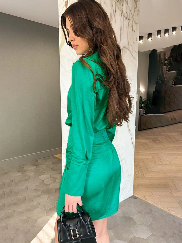 Sukienka mini LIV DLR156 - zielona