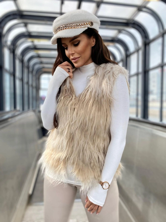 Kamizelka damska VLR010 - beżowa