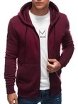Bluza męska z kapturem 1211B - burgundowa