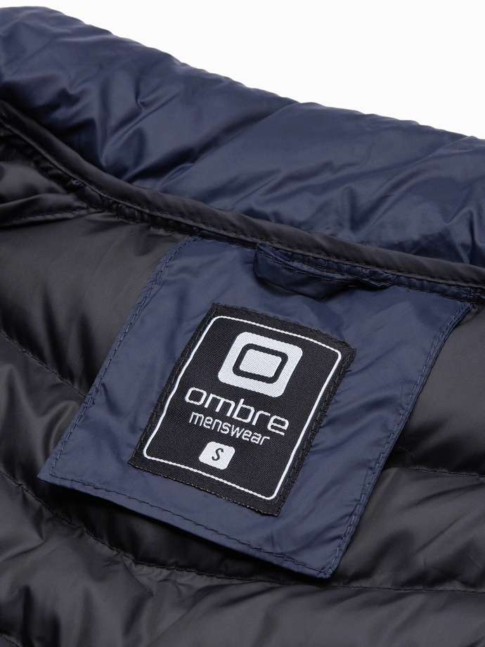 Kurtka męska wiosenna pikowana C372 - czarna