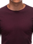 T-shirt męski basic EM-TSBS-0100 - burgundowy