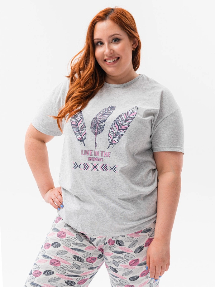 Piżama damska Plus Size 117ULR - szara