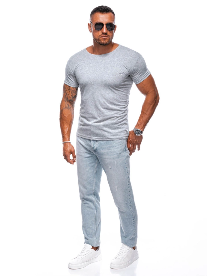 T-shirt męski z nadrukiem 2020S - jasnoszary