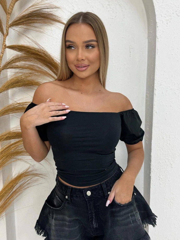 Bluzka damska LLR027 - czarna