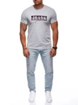 T-shirt męski z nadrukiem 2012S - szary