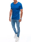 T-shirt męski basic V-neck EM-TSBS-0101 - niebieski V5