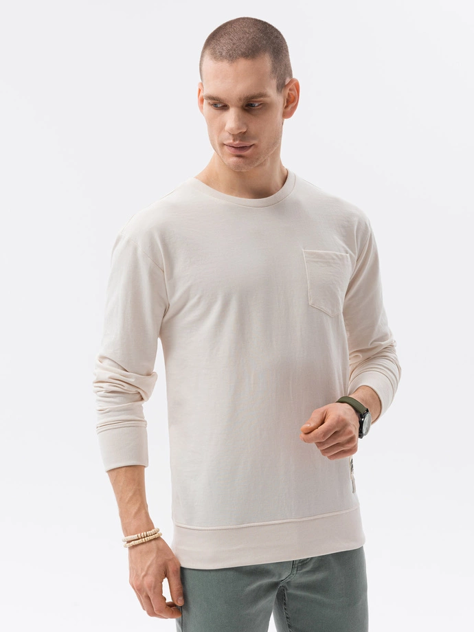 Bluza męska bez kaptura 1149B - ecru