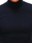 Sweter męski z golfem 213E - granatowy