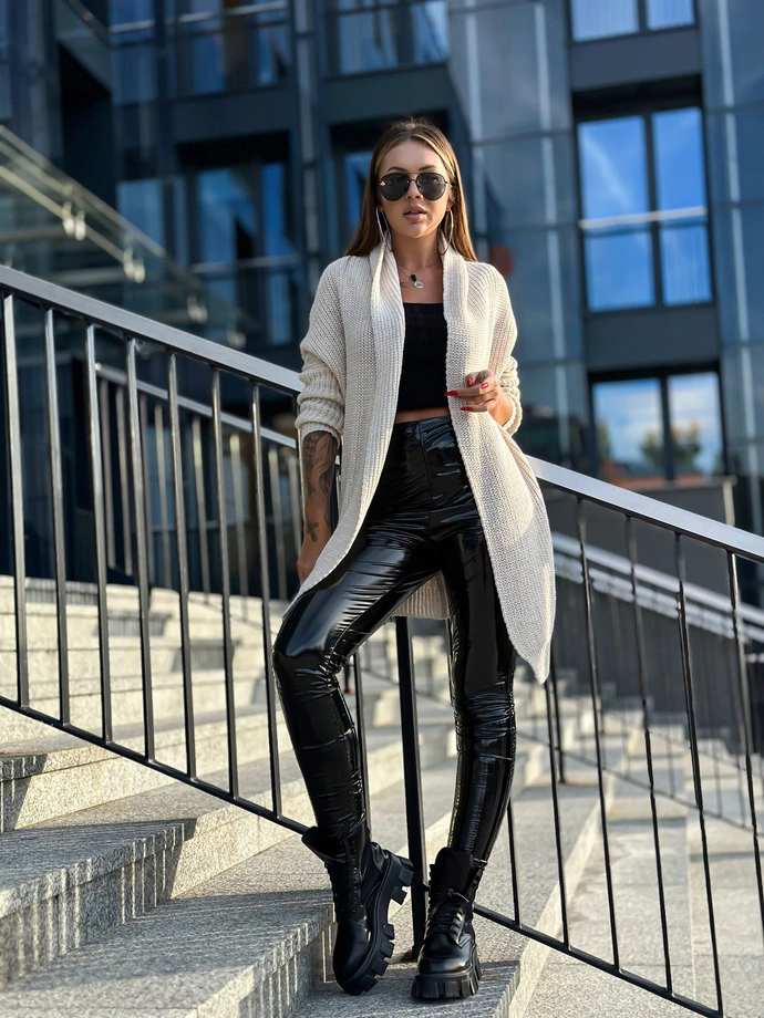 Sweter damski 022ELR - beżowy