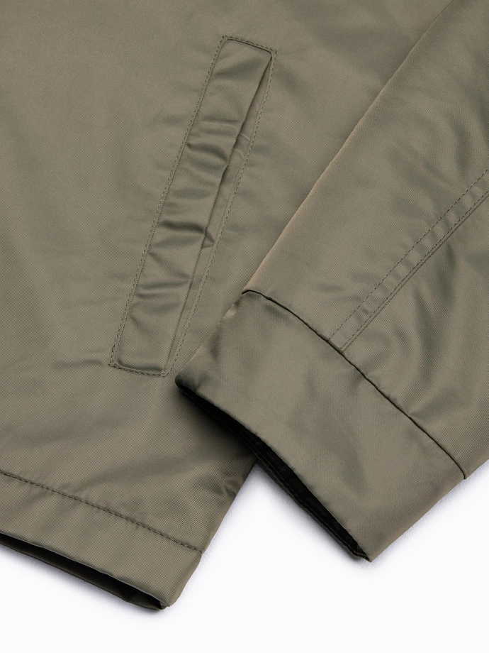 Kurtka męska biker 605C - khaki V1