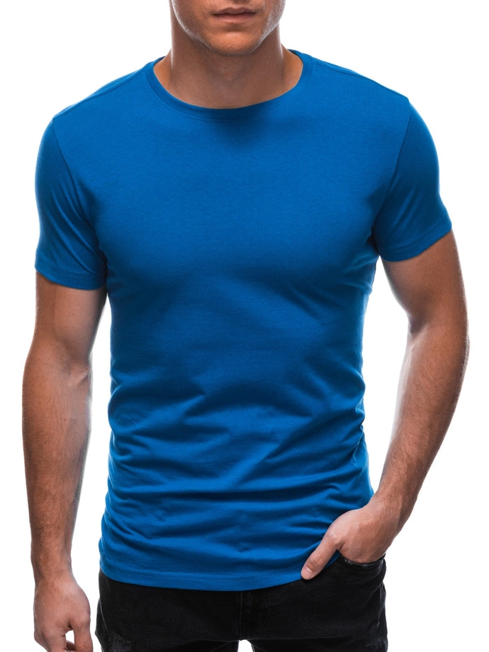 T-shirt męski basic EM-TSBS-0100 - niebieski