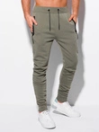 Spodnie męskie dresowe 1110P - ciemnooliwkowe
