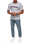 T-shirt męski z nadrukiem 1846S - szary