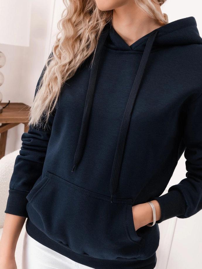 Bluza damska z kapturem 002TLR - ciemnogranatowa