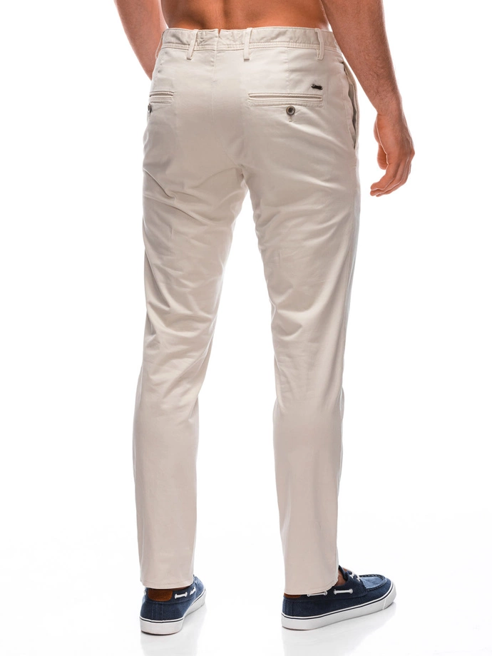 Spodnie męskie chino 1359P - beżowe