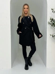 Modny płaszcz damski CLR039 - czarny
