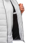 Kurtka męska przejściowa pikowana C632 - jasnoszara