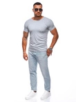 T-shirt męski z nadrukiem 2020S - jasnoszary