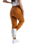 Spodnie damskie dresowe PLR265 - musztardowe
